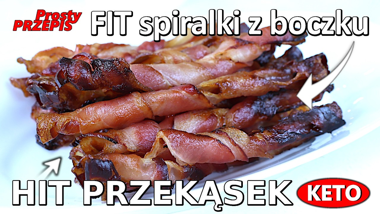 Chrupiące spiralki z boczku 🥓 | Prosta przekąska KETO