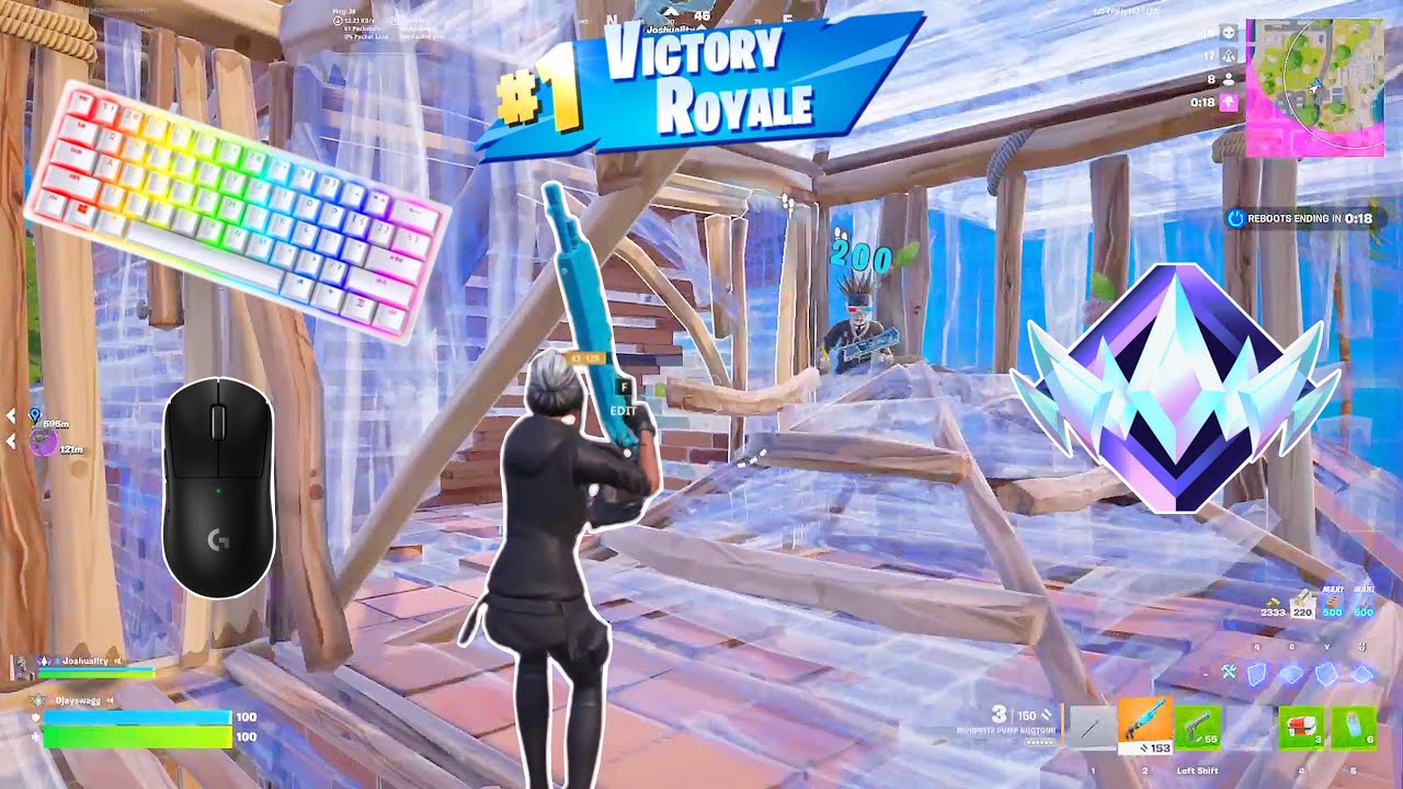 Steelseries Apex Pro Mini Fortnite Rank Gameplay + PS5 Keyboard & Mouse Gameplay (PS4/PS5/XBOX/PC)