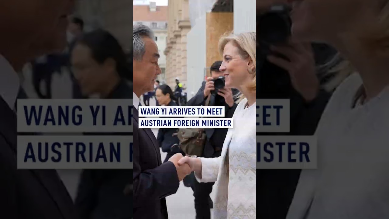 Wang Yi arrives to meet Austrian Foreign Minister