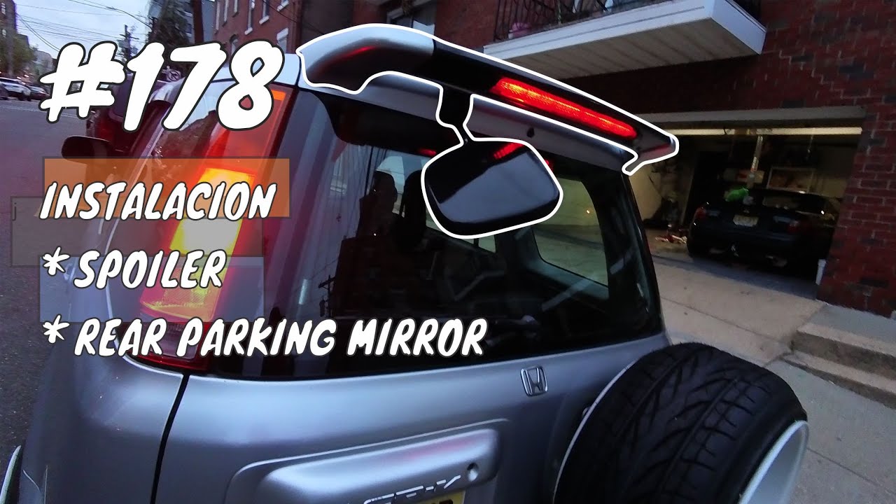 Honda CRV 97-01 instalacion Spoiler y rear parking mirror
