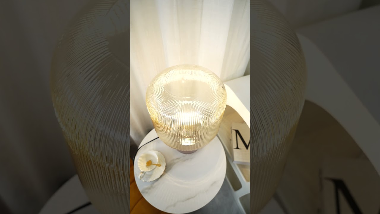 Oval Glass Table Lamp