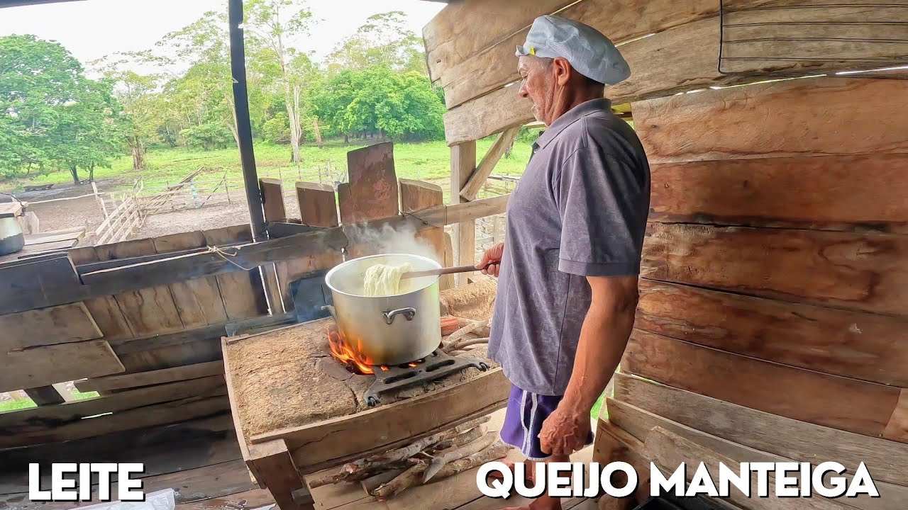 Tirando LEITE e depois preparando aquele QUEIJO  manteiga feito artesanalmente
