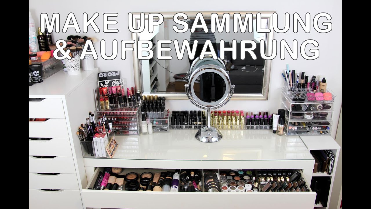 MAKE UP SAMMLUNG & AUFBEWAHRUNG | Schminktisch Update 2016 | IKEA Möbel Alex & Malm