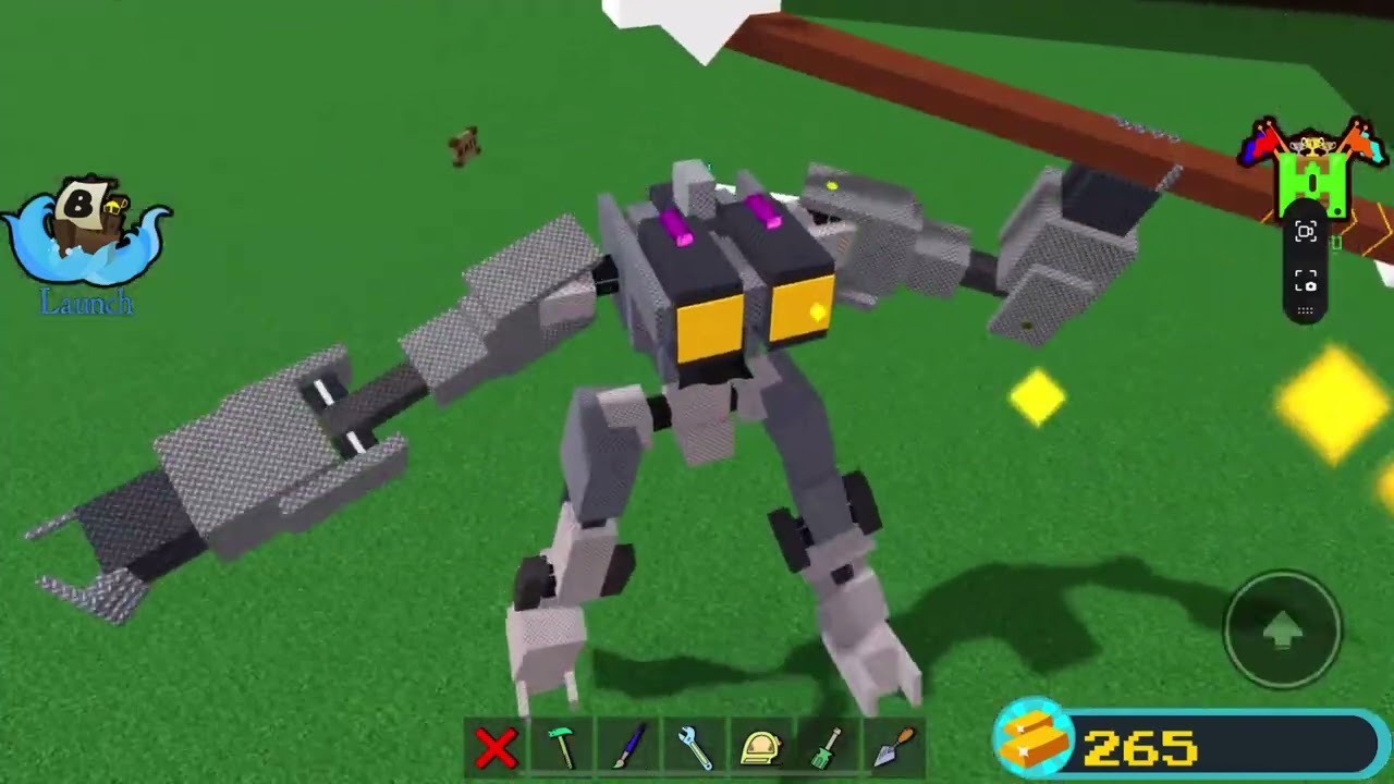 mech destroying stuff