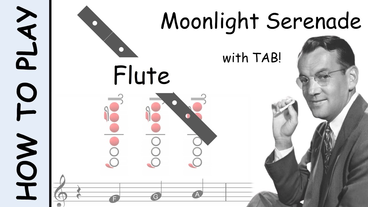 How to play Moonlight Serenade on Flute | Sheet Music with Tab