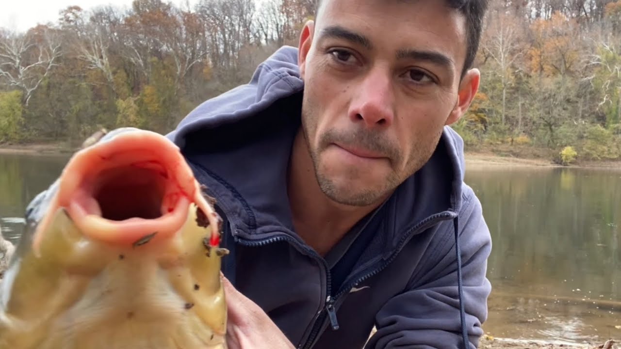 PESCANDO CARPA NO INVERNO!!! no final eu ja estava batendo queixo
