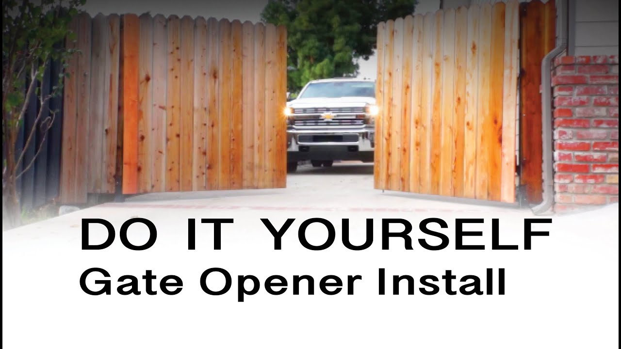 DIY gate opener installation. My wife says, guys who can 