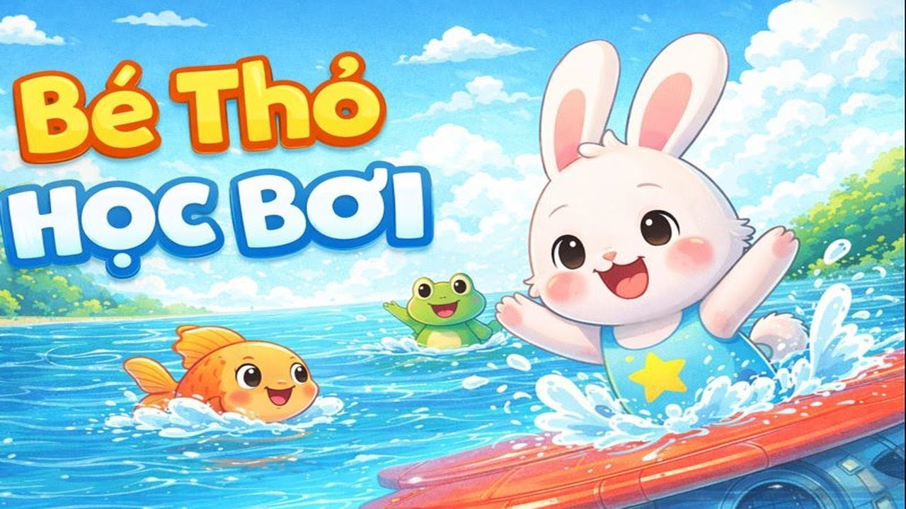 Nhạc Thiếu Nhi Bé Thỏ Học Bơi | Hoạt Hình AI YouTube Kids