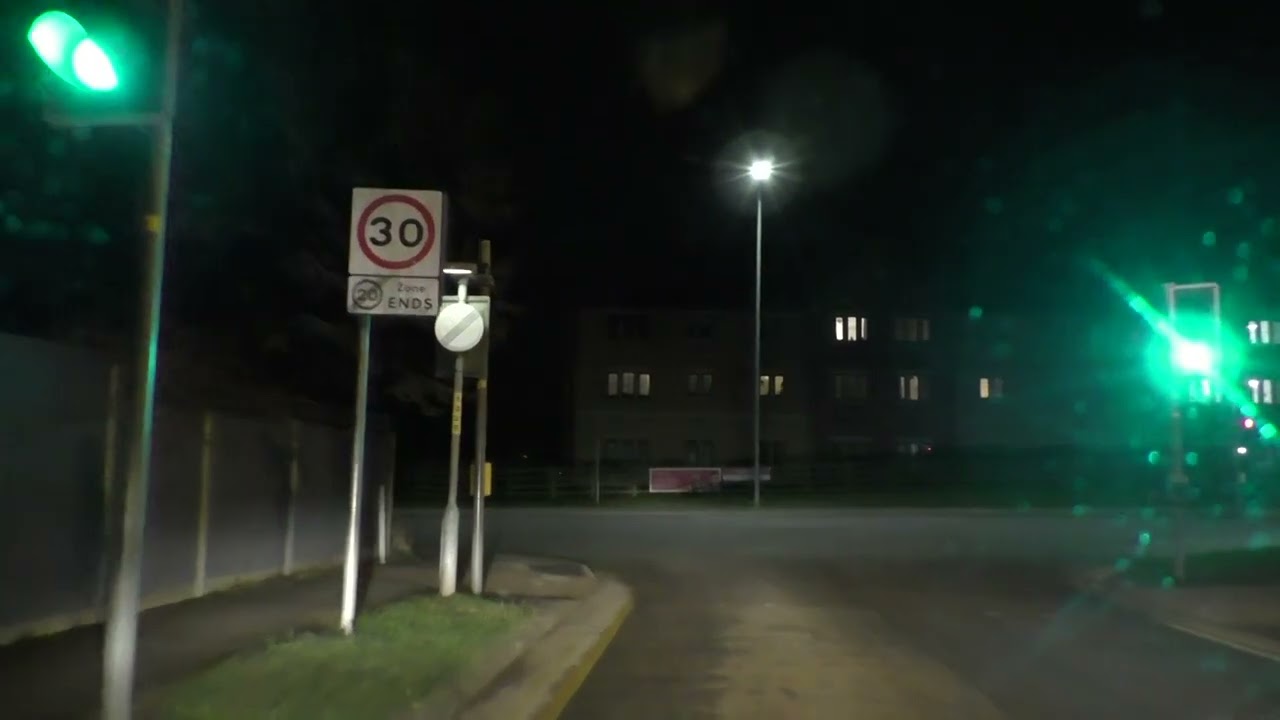 Night Drive On Tudor Way & Bromyard Road A44, Worcester, Worcestershire, UK 8th February 2022