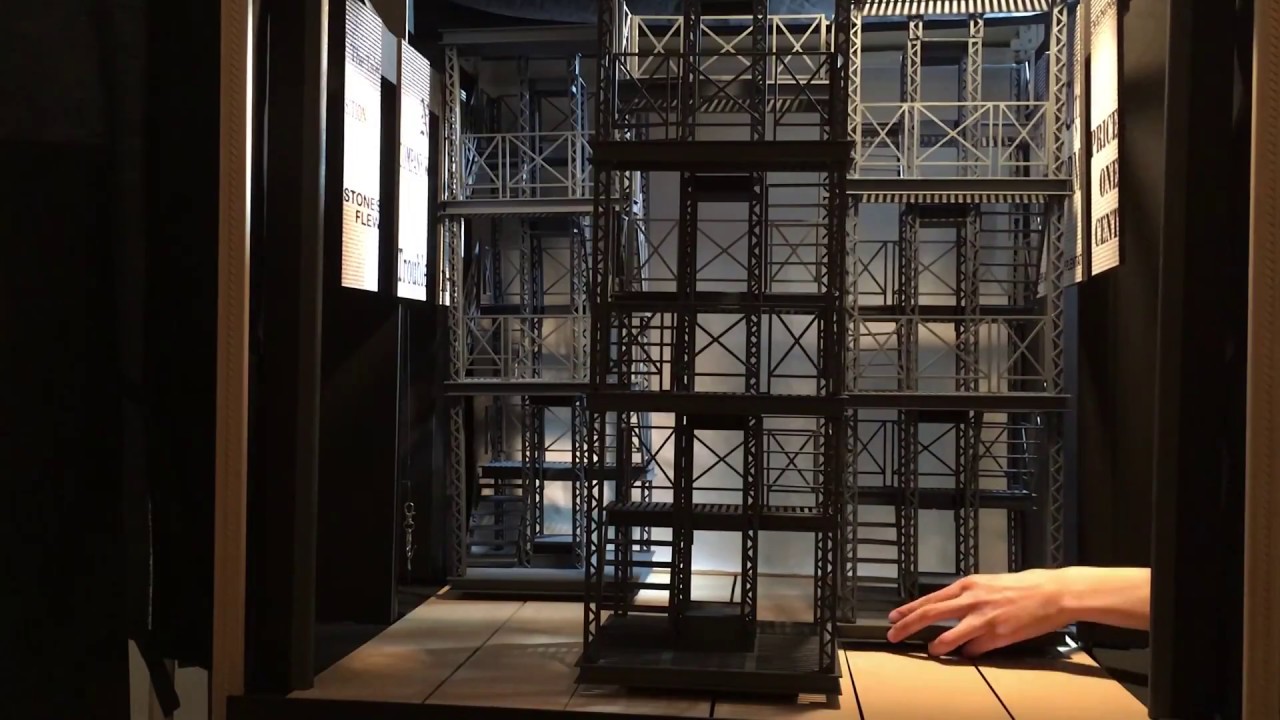 Newsies Musical Stage Set Model. Complete set up time lapse video
