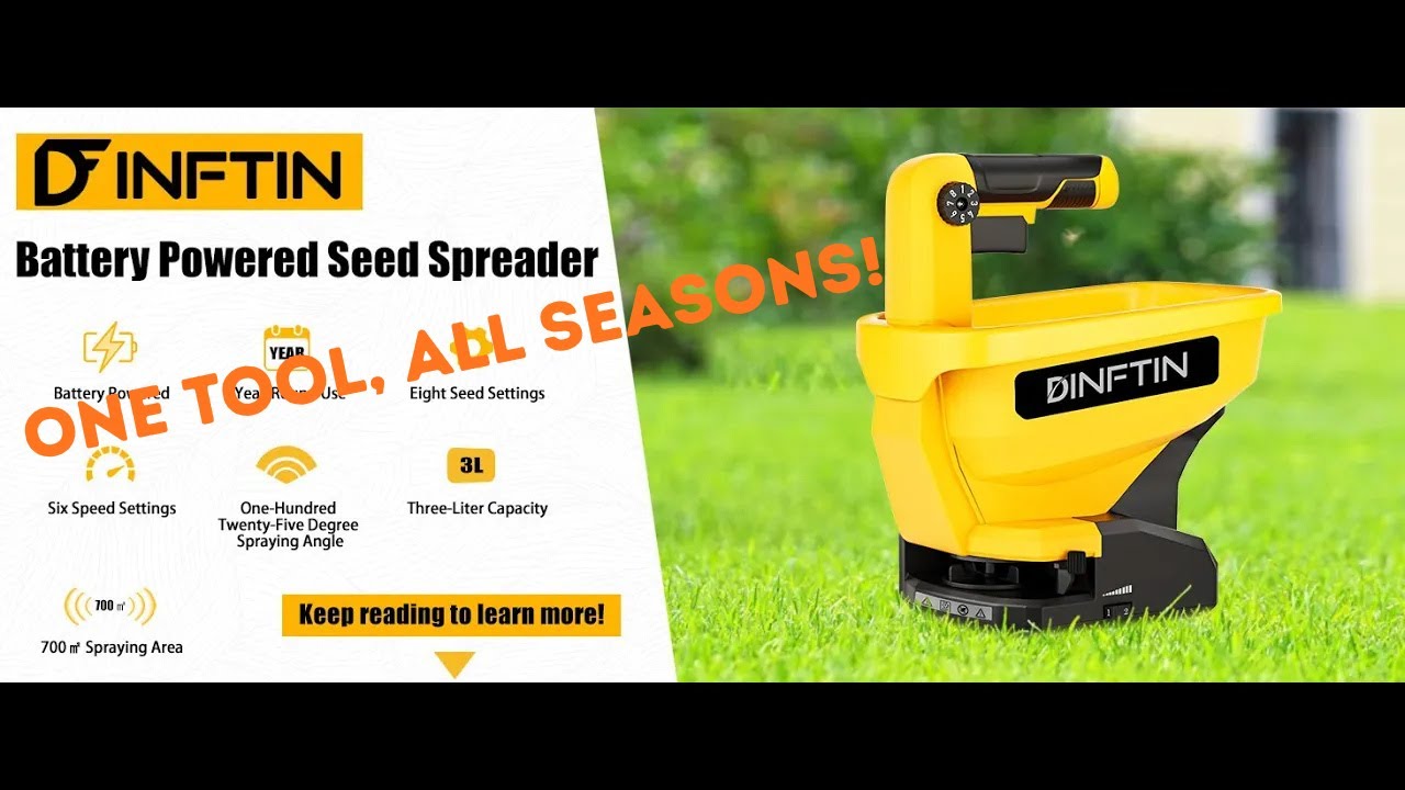 Dinftin Battery Handheld Spreader for ALL SEASONS