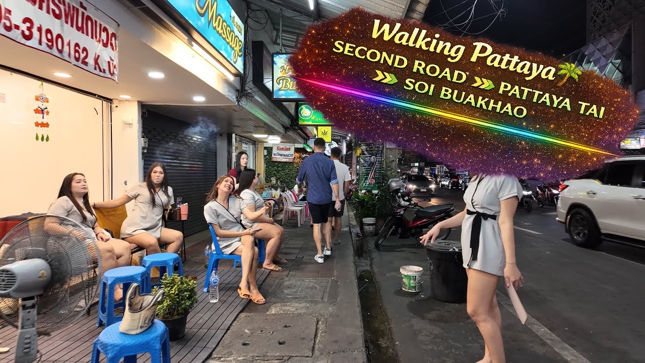 Walking Pattaya 🌴 Second Road to Pattaya Tai to Soi Buakhao