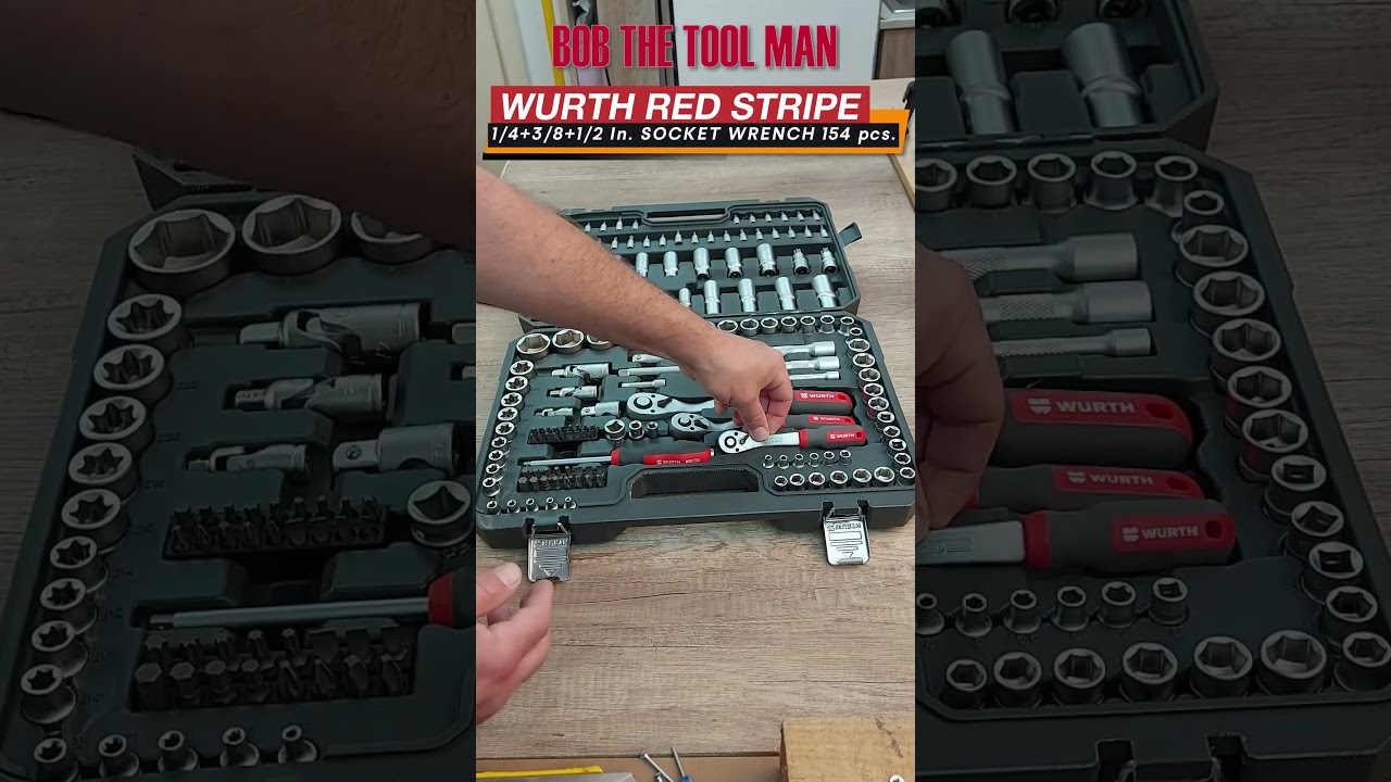 WURTH 1/4+3/8+1/2 INCH SOCKET WRENCH ASSORTMENT 154 PIECES #diy #shorts #w&uuml;rth #wurthtools #viral