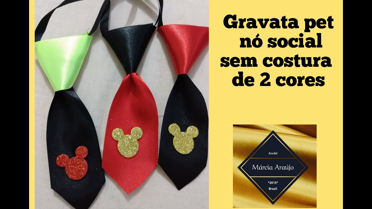 👔🐶ravata pet nó social sem costura de 2 cores