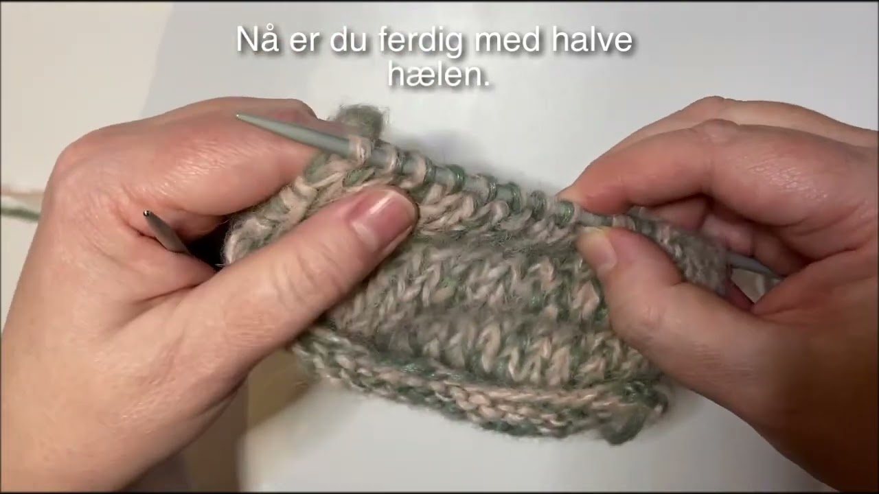 Hvordan strikke hæl med GSR (German short rows)= forkorta rekker på norsk