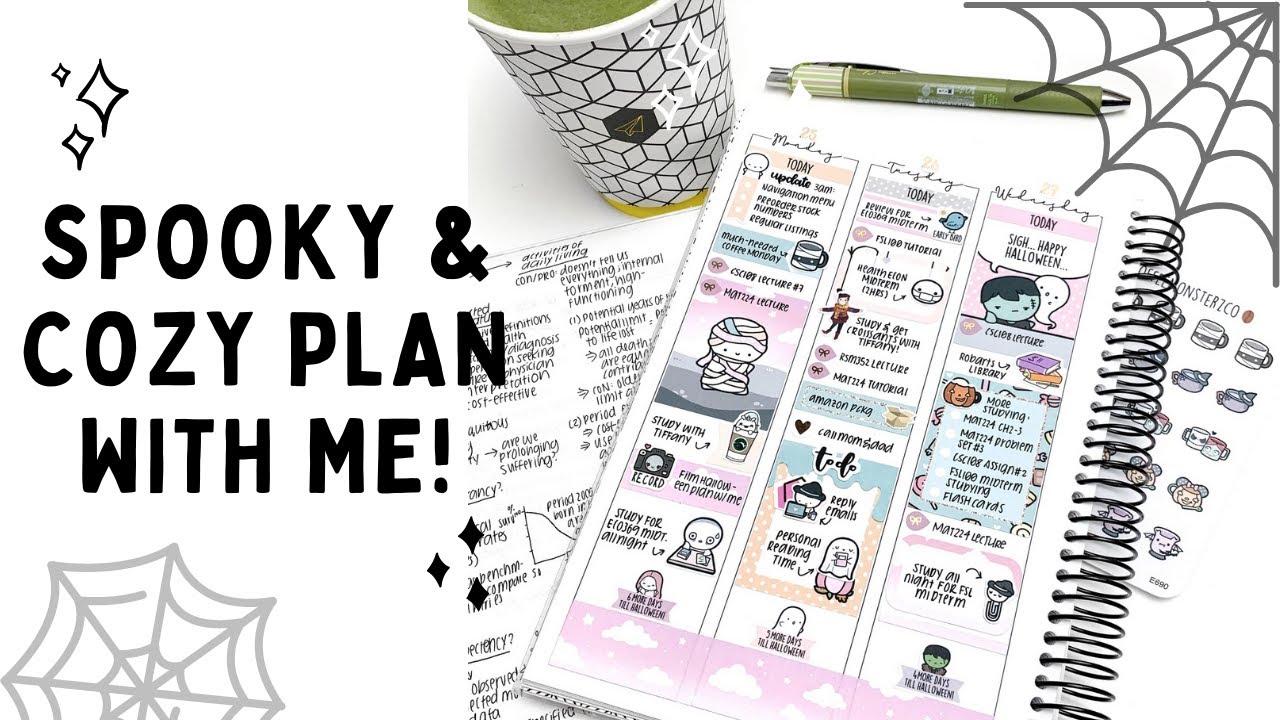 Halloween Plan With Me | Spooky Midterm Exams Week... get some snacks & coffee and plan!