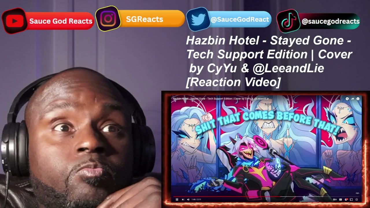 Hazbin Hotel - Stayed Gone - Tech Support Edition | Cover by CyYu & @LeeandLie|  REACTION