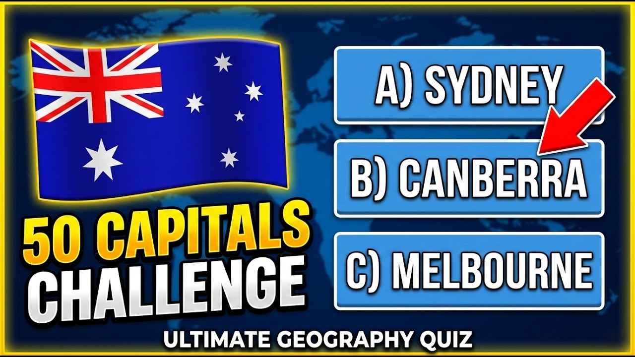 Guess the 50 capital cities! 🌍 | The ultimate geography challenge