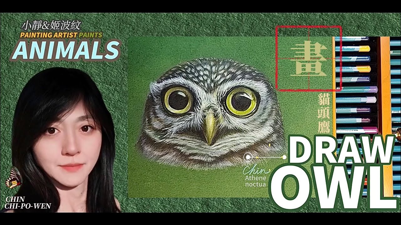 【畫鳥】最簡單的眼睛畫法 | 色鉛筆| 素描| 學畫畫