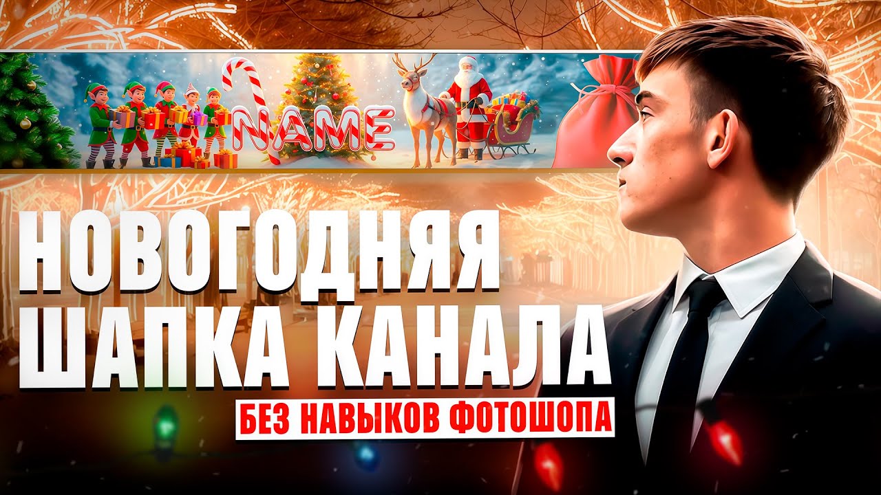 Забудь про дизайнеров! Делаем новогоднюю шапку сами за 5 минут.