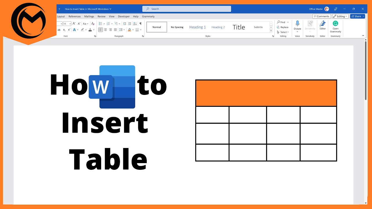 Как вставить таблицу в Microsoft Word