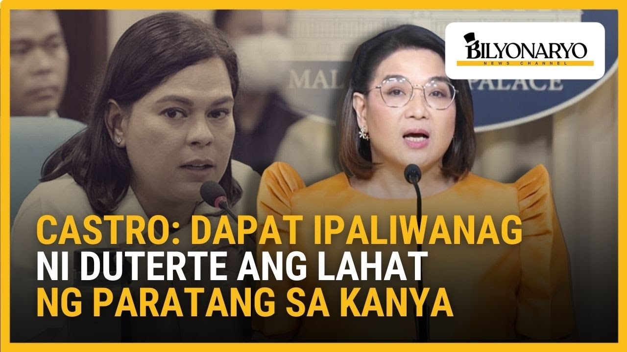Usec. Claire Castro kay VP Sara: Huwag mamihasa sa katiwalian, ipaliwanag ang plunder complaints