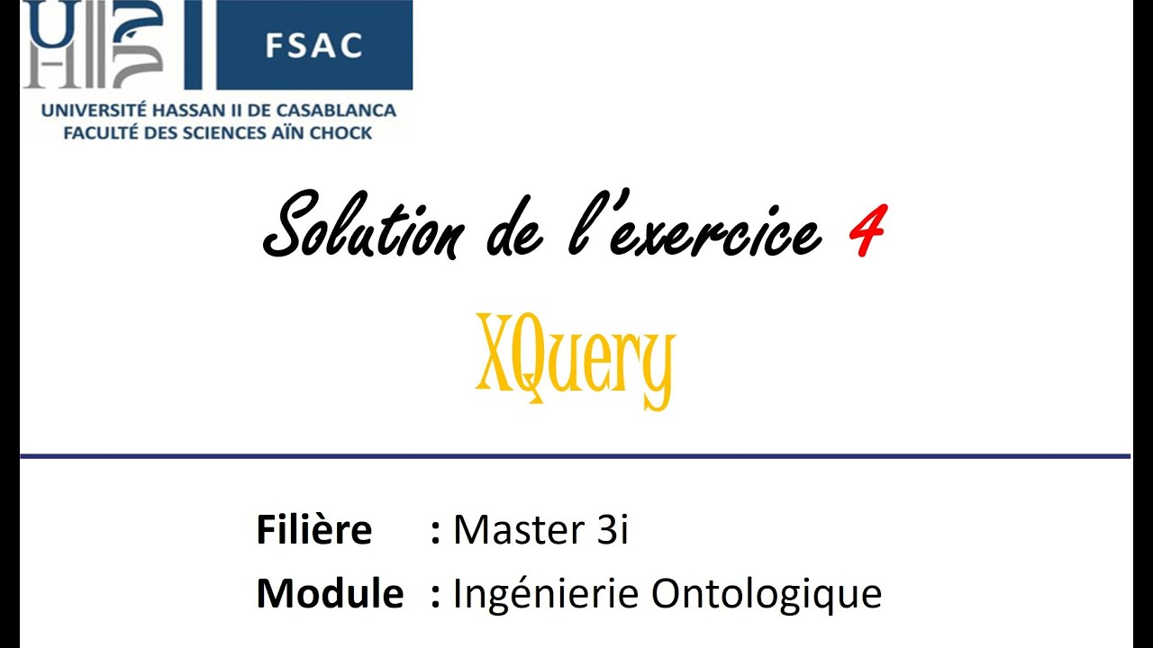 Solution exercice 4 XQuery