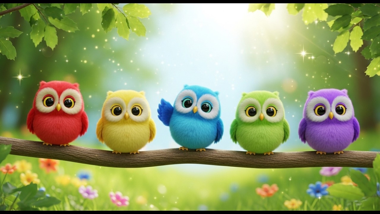 Cinq Petites Chouettes Clignent des Yeux | Chanson Calme & Comptine pour la Nuit