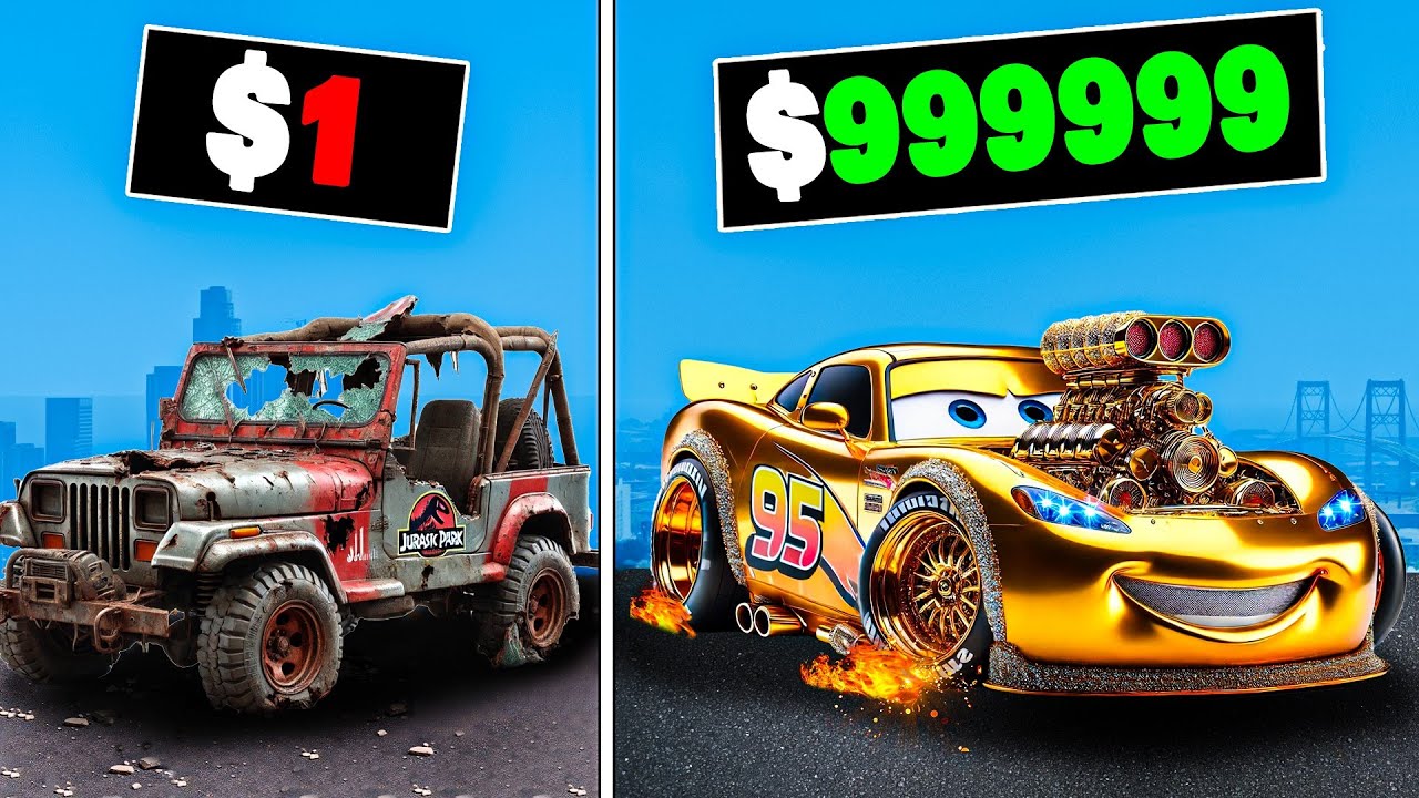 $1 to $1,000,000 Movie Cars in GTA 5