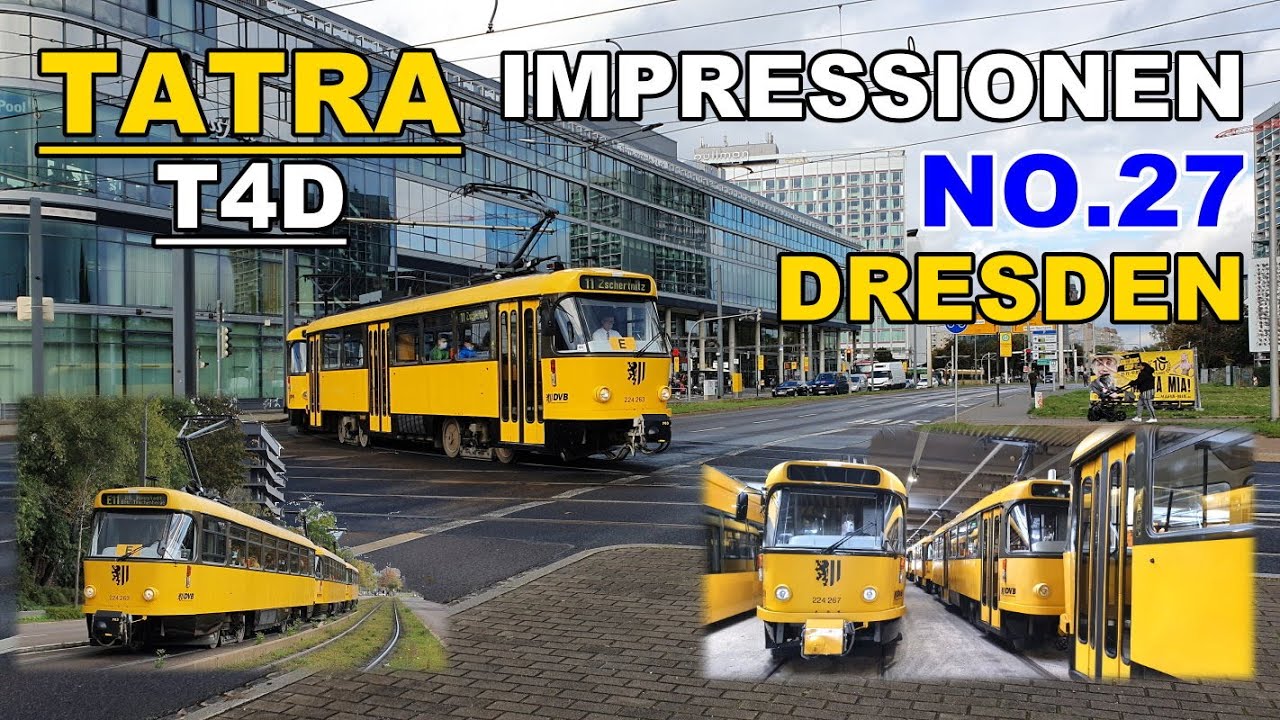 Tatra Stra&szlig;enbahnen Dresden - Tatra T4D MT Impressionen Teil 27