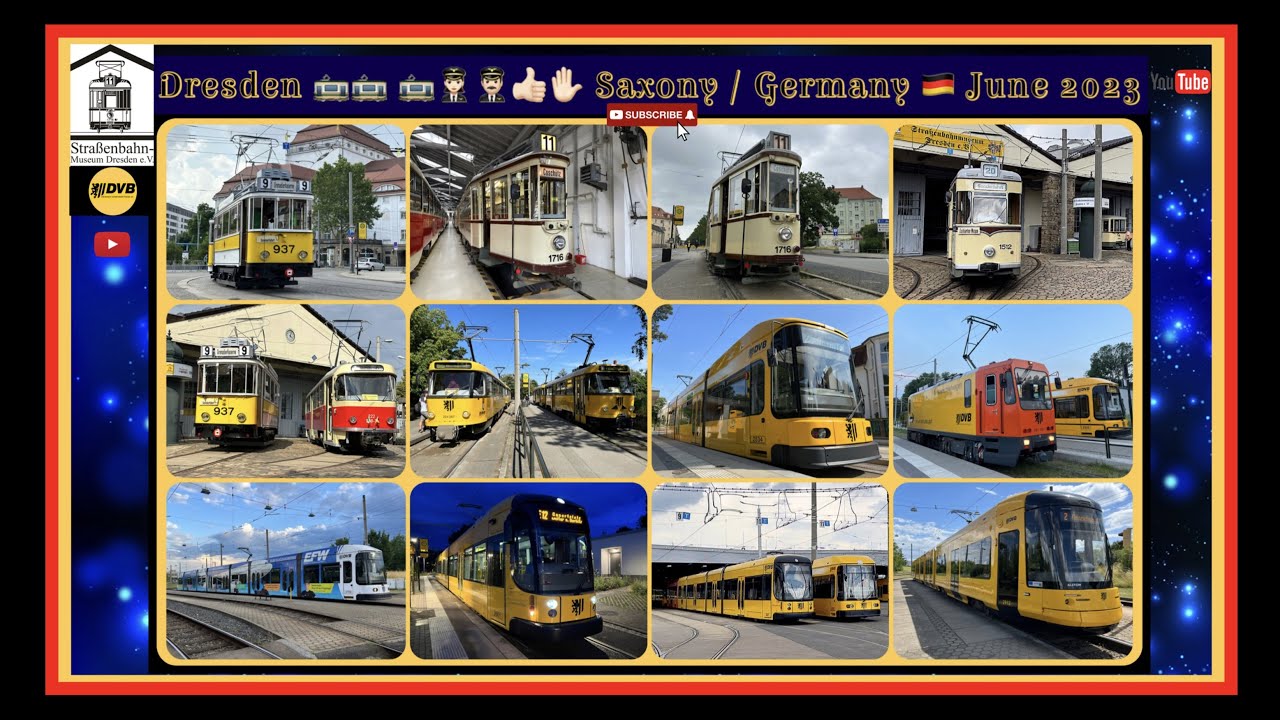 Dresden tram contrasts in June 2023 /Saxony /Germany /Dresdner Straßenbahn-Kontraste im Juni 2023