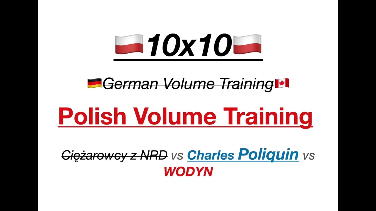 Modyfikowany 10x10. POLSKA OBJĘTOŚĆ I INTENSYWNOŚĆ. Poliquin & Wodyn.