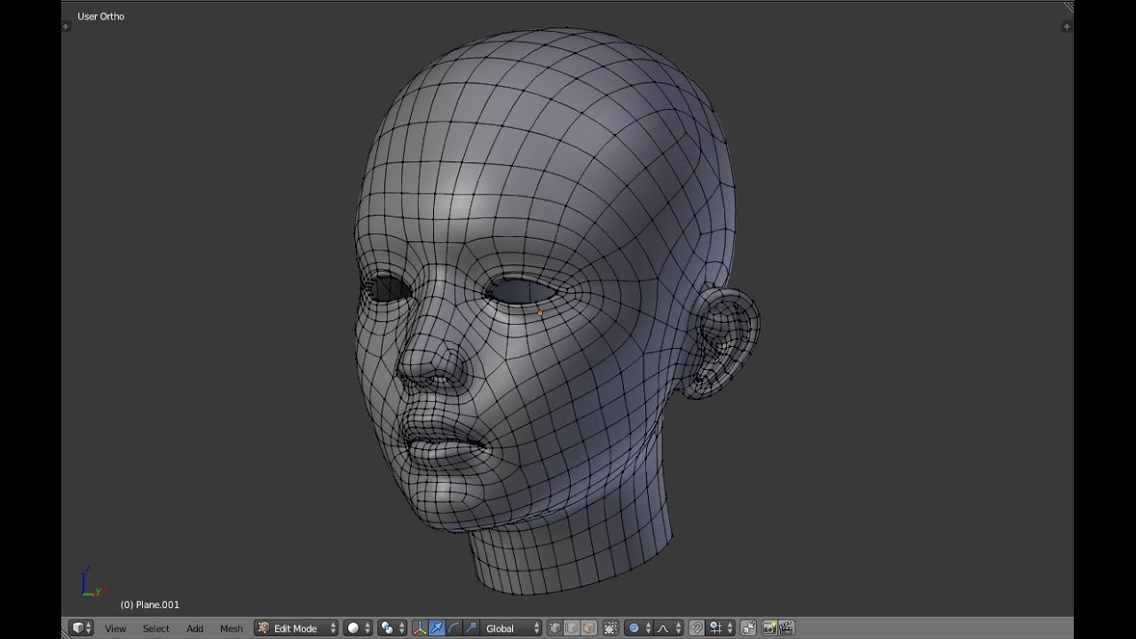 Blender modeling time lapse - Head