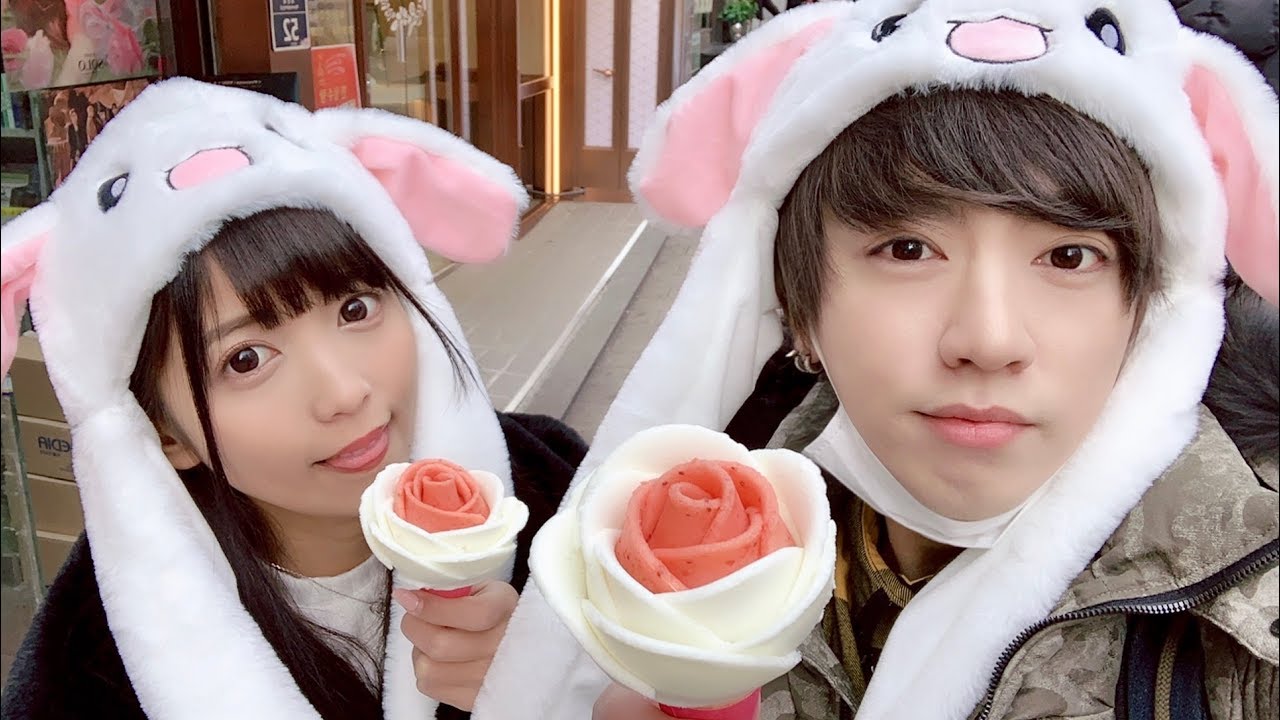 【大食い】男女で韓国食べ歩き一万円分食べ切れるまで帰れません！！