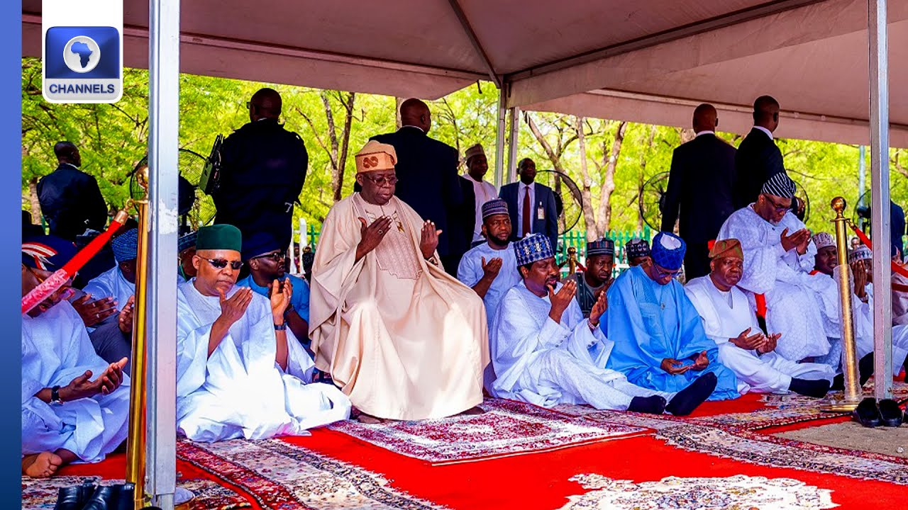 Tinubu, Shettima Join Prayers As Nigerian Muslims Celebrate Eid-El-Fitr