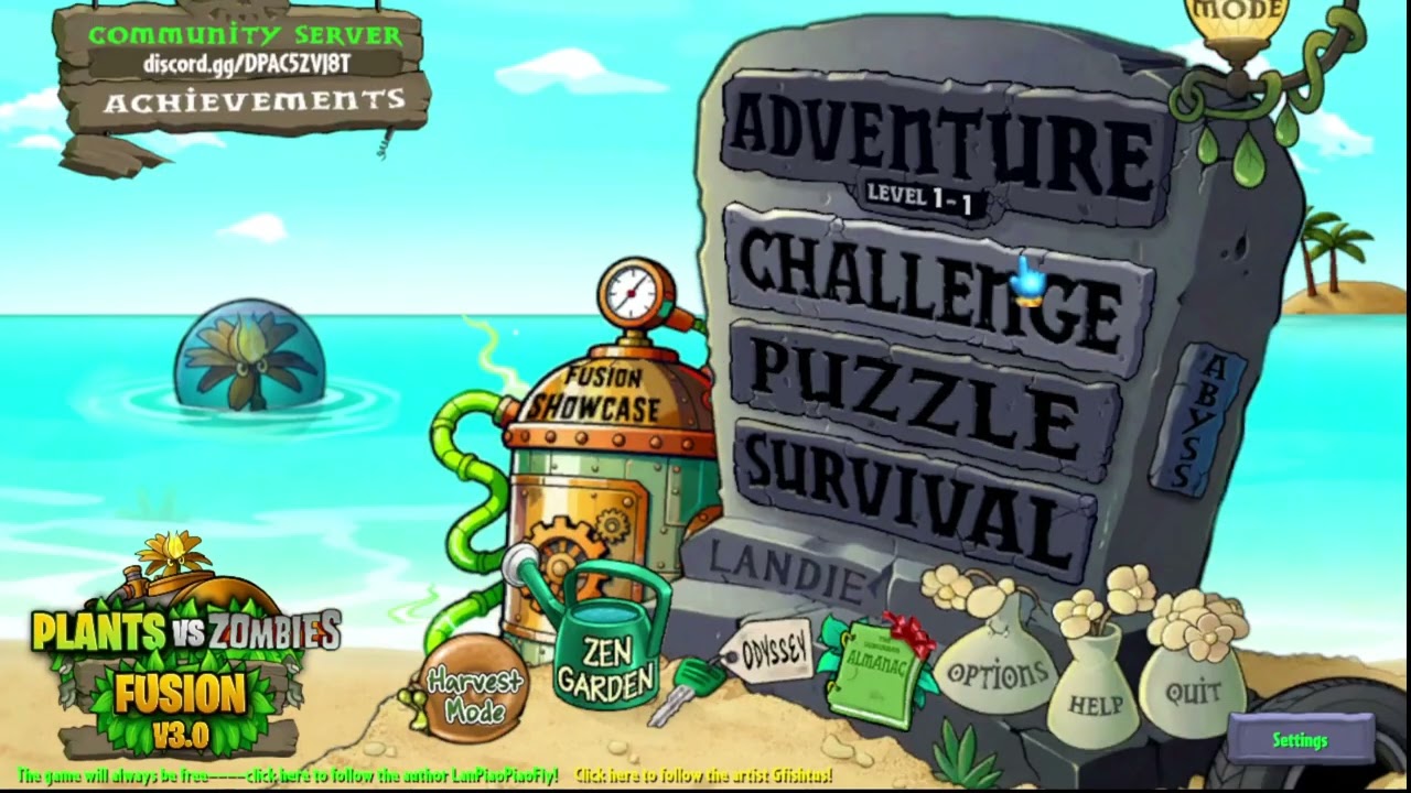 Plants Vs. Zombies Fusion (English) NEW V3.0! | Minigames | Zum-nut! Challenge