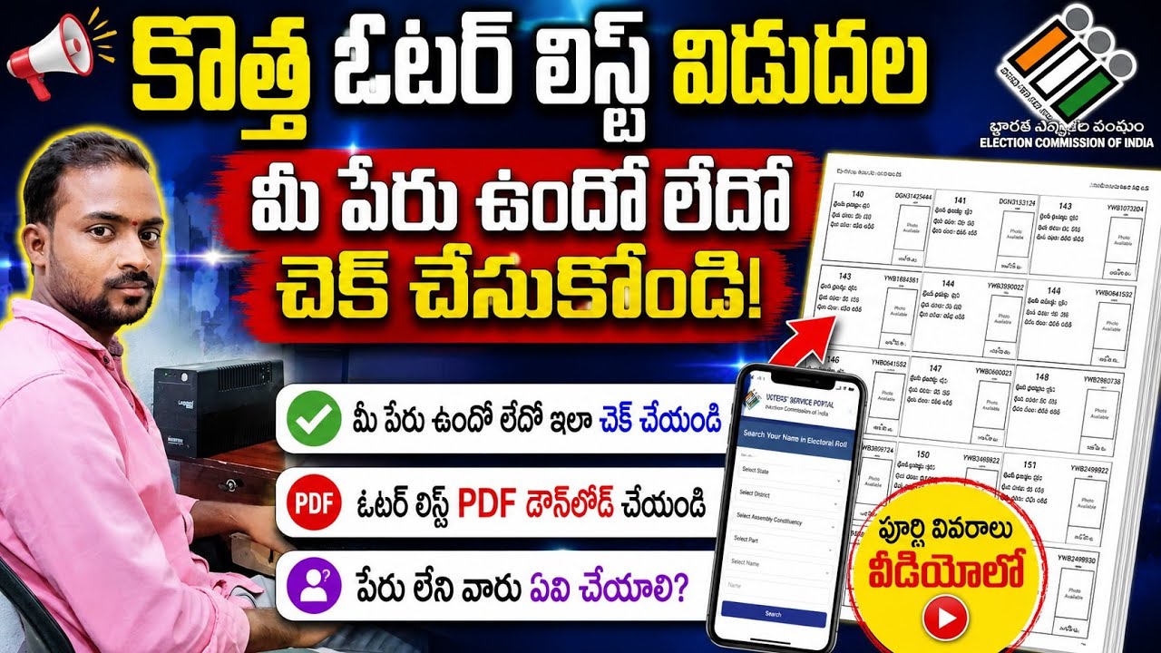 How To Download SIR Voter List PDF in Telugu 2026 || Check Your Name in SIR Voter List