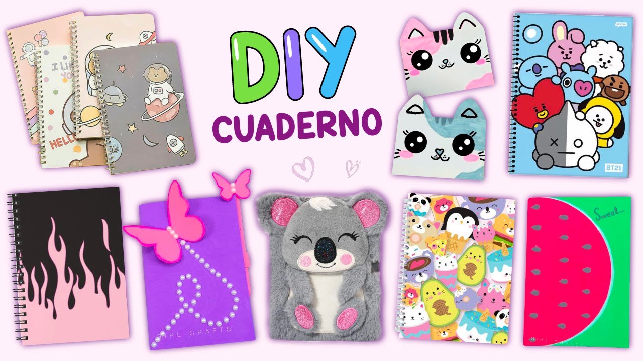 14 IDEAS INCREÍBLES - CUADERNOS HECHOS A MANO - IDEAS PARA PORTADAS DE CUADERNOS