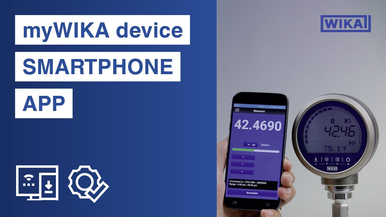 &ldquo;myWIKA device&rdquo; smartphone app | Easy pressure calibration
