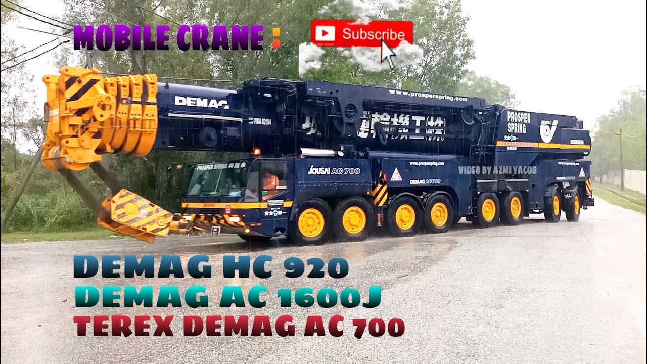 TEREX DEMAG AC 700, DEMAG AC1600J, DEMAG HC920