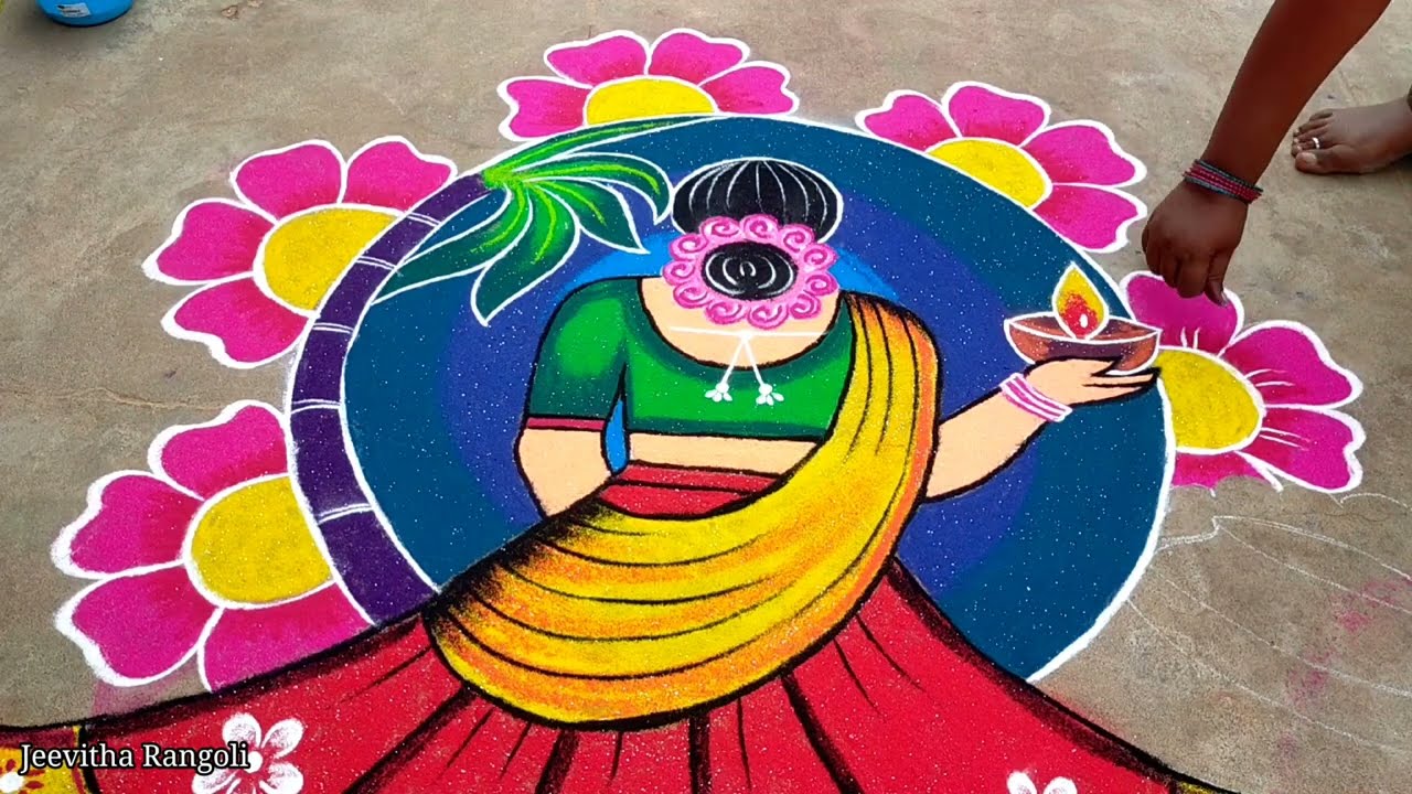 Creative Pongal kolam big🌹(PART-2)/Easy pongal kolam 🌷/sankranti muggulu 🪁...