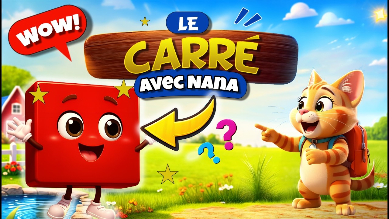 Apprendre les formes, Le carré avec MimiZoo 🦄🐼 👍#MimiZoo, #ChansonsPourEnfants, #ApprendreEnSAmusant