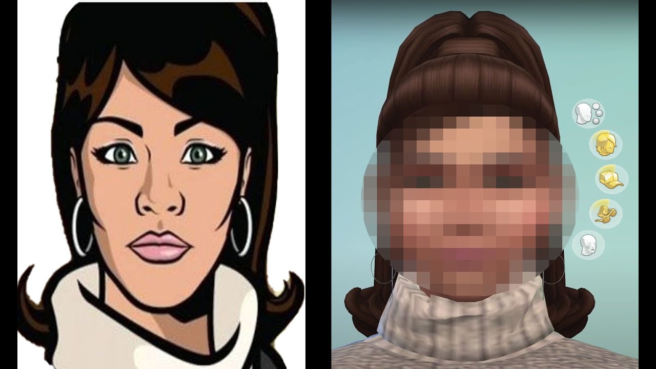 Sims 4 CAS Lana Kane from Archer