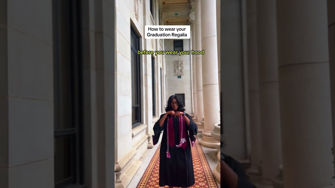 🎓how to wear graduation regalia gown hood cap stole cord #graduation #shorts #viral