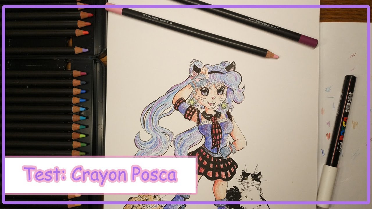 Test crayons de couleurs posca pencil. Sont-ils bien ? Mon avis :)