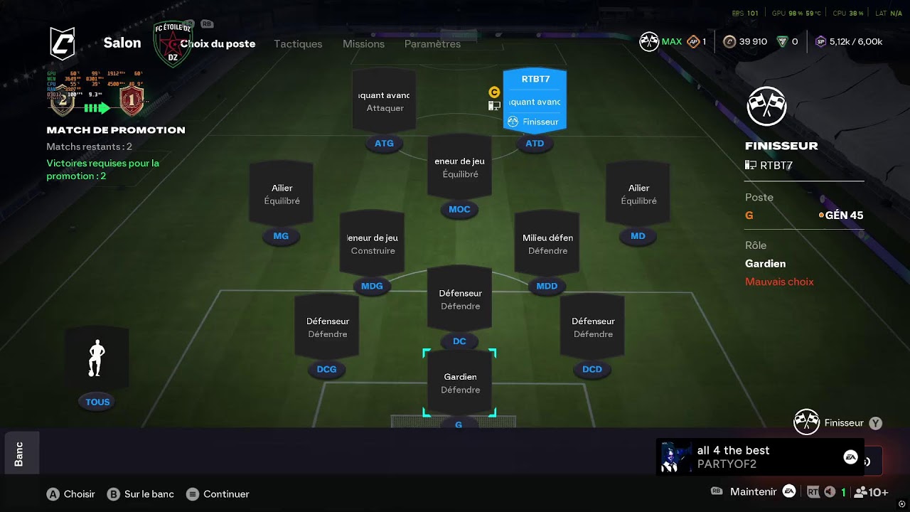 Raouf T.b.t EA FC 26 Pro club Etoile Dz