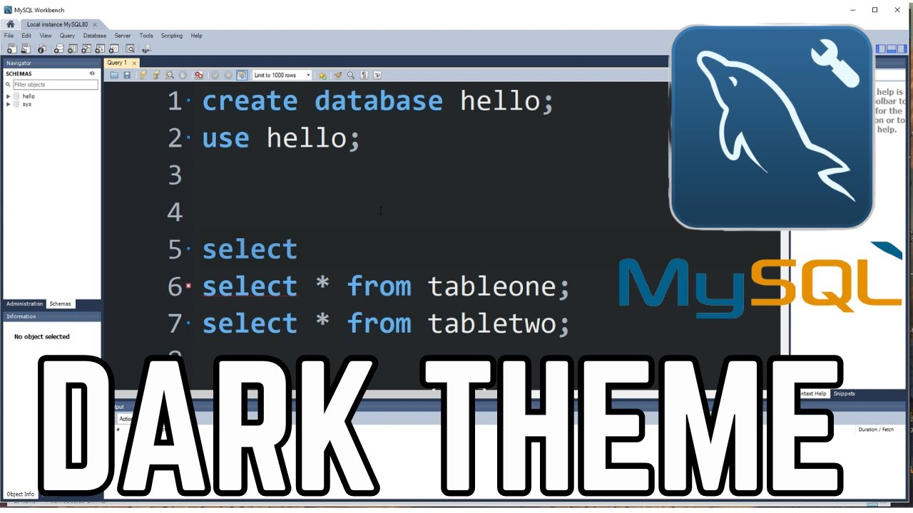 How to Enable Dark Theme in MySQL Workbench Tutorial | Change to Dark Mode