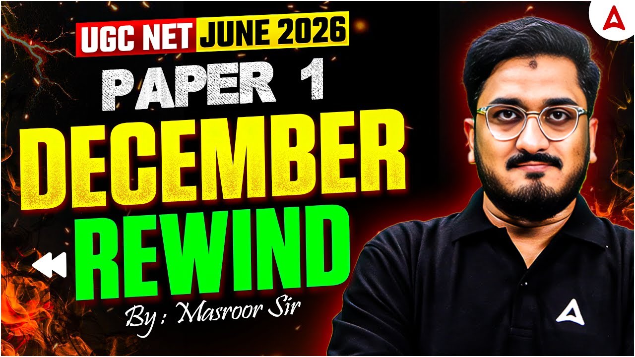 UGC NET Paper 1 | UGC NET Paper 1 Dec rewind By Masroor Sir