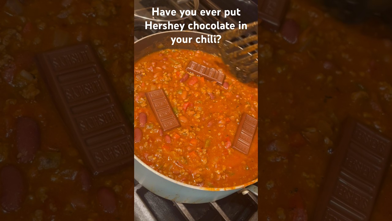Do you put Hershey chocolate in your chili? Iykyk! Comment #youtubeshorts #shorts #chili #cooking