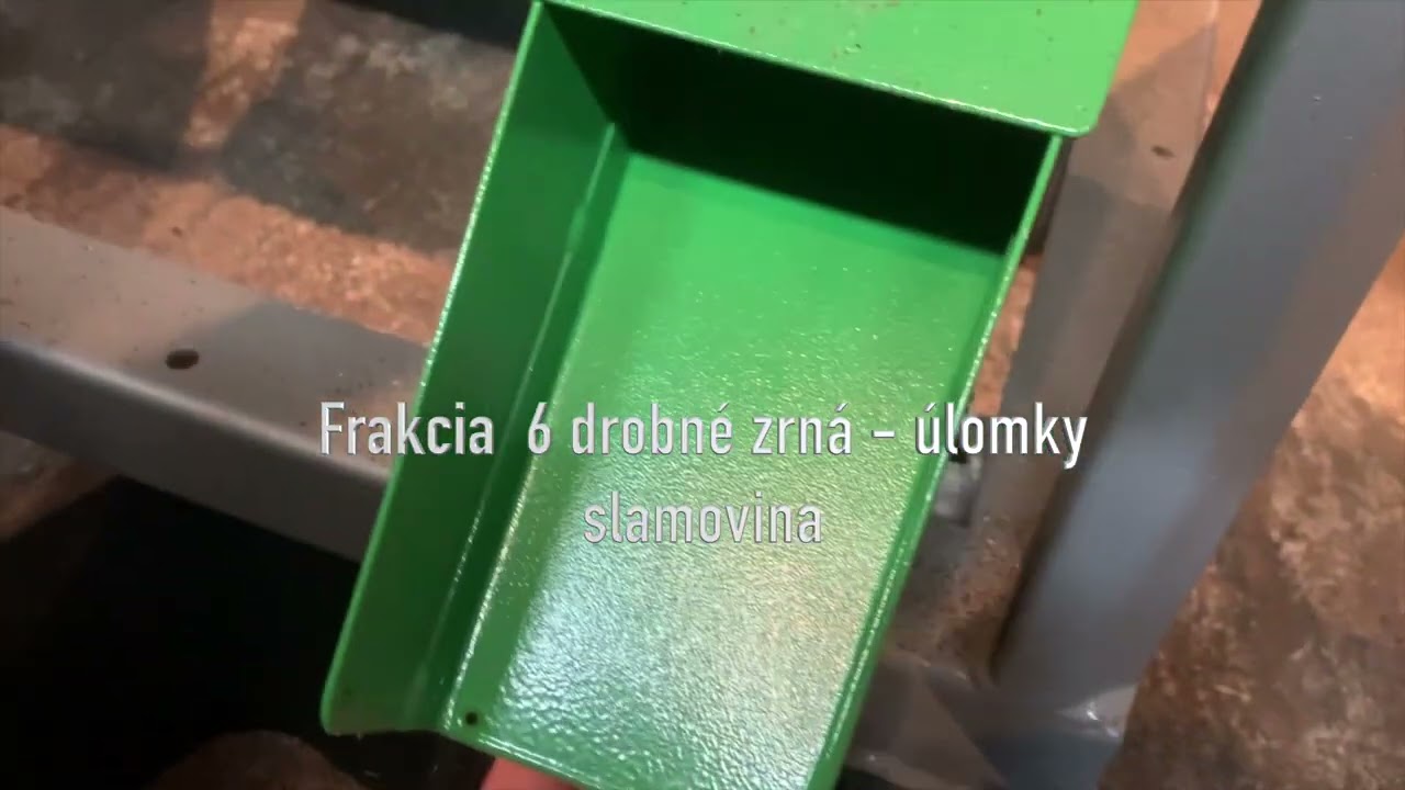 ISMIA-15 Čistenie maku. Vzduchová čistička obilia - zrnín na princípe objemovej hmotnosti zrna.